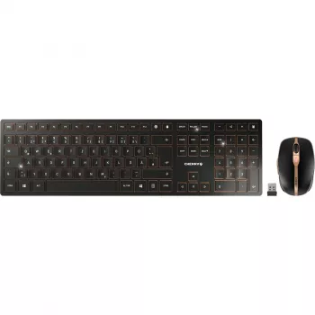 CHERRY DW 9100 tastiera mouse sottile inclusi Universal RF Wireless + Bluetooth QWERTZ tedesco nero