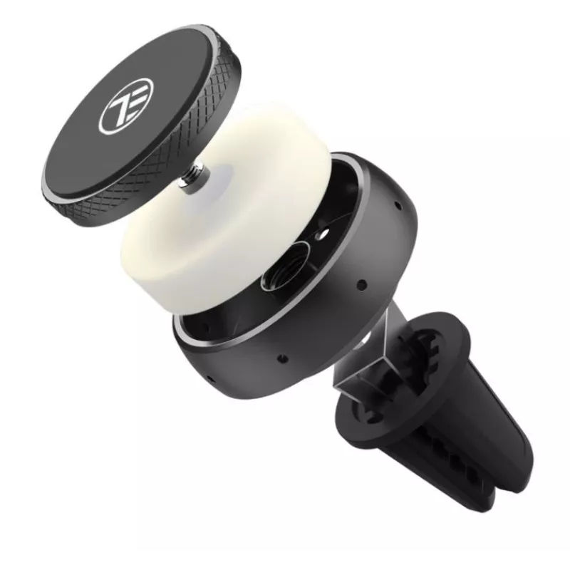 Kit profumatore per auto Tellur FreshDot Lemon – supporto per bocchetta di aerazione, grigio
