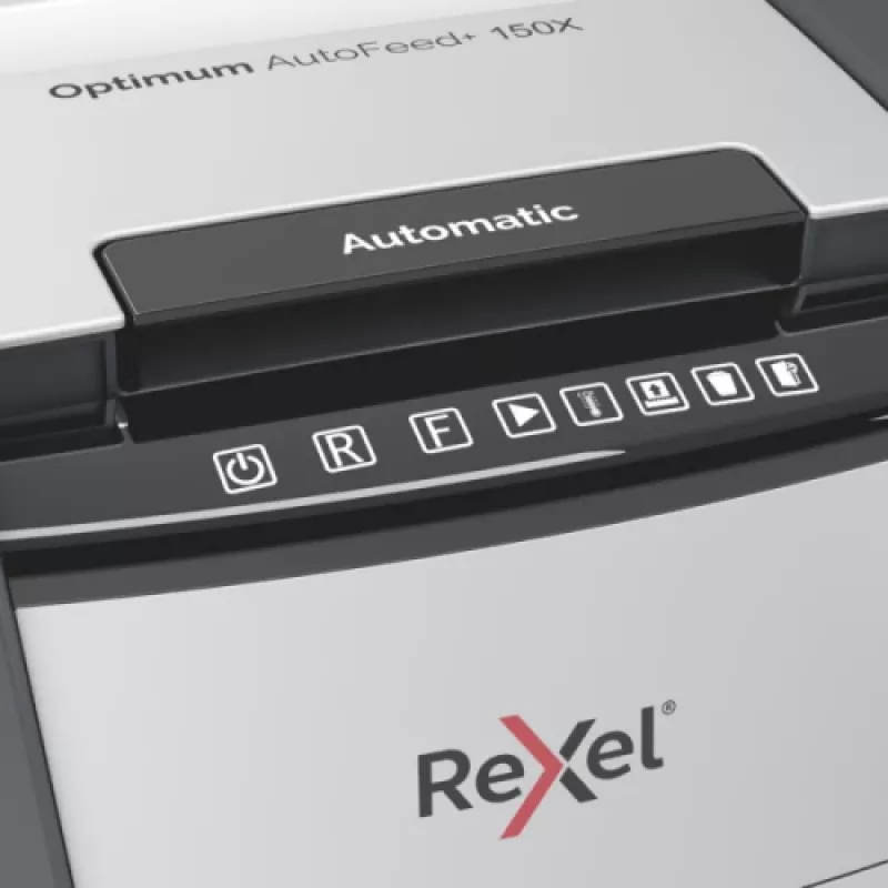 Distruggidocumenti automatico Rexel Optimum AutoFeed+ 150X con taglio a particelle P4