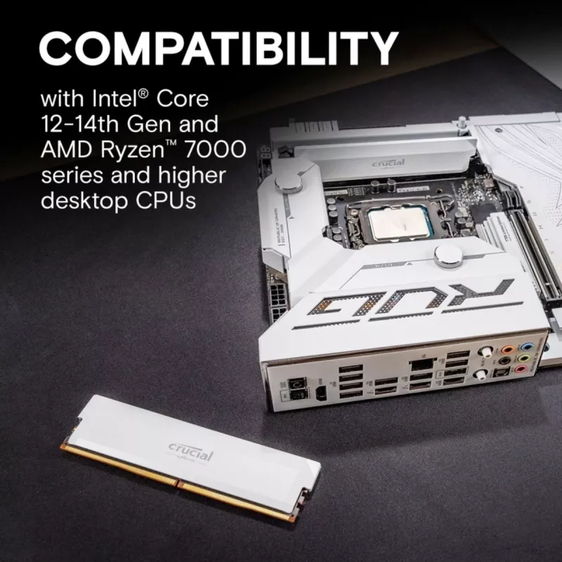 Modulo 16GB Crucial Pro Overclocking Edition - DIMM 288-PIN 6400 MHz / PC5-51200 - CL38 - 1.35 V - unbuffered - non-ECC