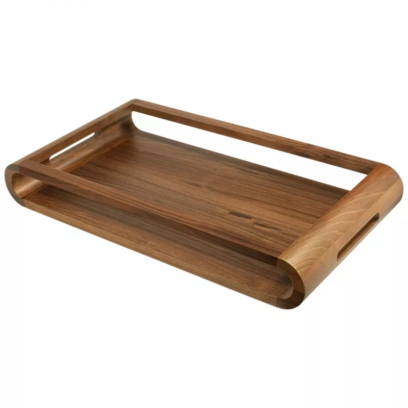 ARTELEGNO VASD Vassoio double-face in legno di noce 27 x 49 cm