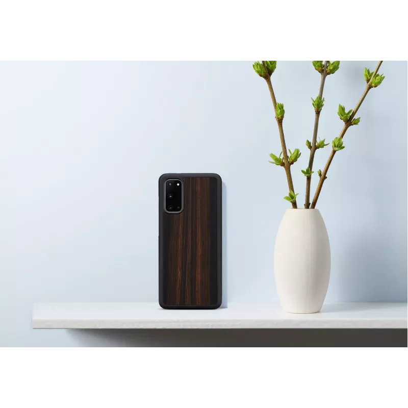 Custodia per smartphone Man and Wood Galaxy S20 Ebony nero — cover protettiva per Samsung Galaxy S20