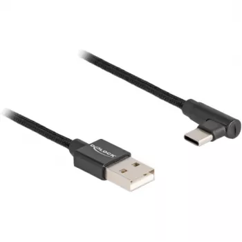 DeLOCK cavo USB 2.0 Type-A maschio a USB Type-C maschio angolare 2 m nero
