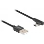 DeLOCK cavo USB 2.0 Type-A maschio a USB Type-C maschio angolare 2 m nero