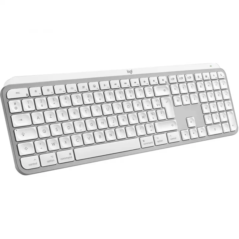 Logitech Master Series MX Keys S per Mac - tastiera - formato completo - retroilluminata - wireless - Bluetooth LE - AZERTY - francese - grigio chiaro (920-011626)