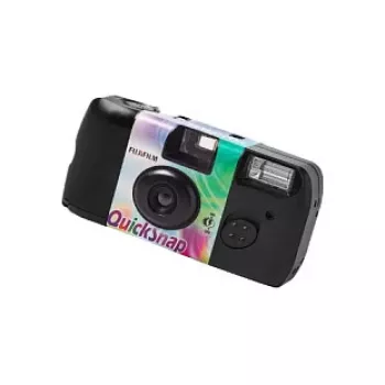 Fotocamera usa e getta Fujifilm Quicksnap Flash — 135 mm (lunghezza focale 32 mm), otturatore 1/100 s, flash integrato, nero