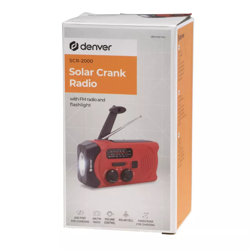 Powerbank Denver SCR-2010 ioni di litio 2000 mAh rosso