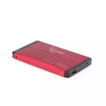 Gembird EE2-U3S-2-R - Disco rigido - SATA - 6,35 cm (2.5) - 3.0 - rosso - alluminio (EE2-U3S-2-R)