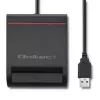 Lettore di carte ID QOLTEC Smart-Chip — USB, nero, 84,5×65×16 mm, 63 g