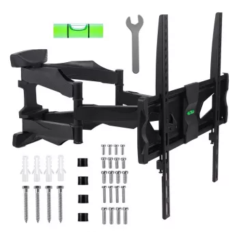 Supporto TV da parete MACLEAN MC-781 per schermi da 66–177,8 cm (26–70 pollici), inclinabile -12–2°, VESA 100x100–400x400, portata max 45 kg, nero
