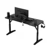 Scrivania da gaming huzaro Hero 3.6 — rettangolare 1400×600 mm, regolabile in altezza 560–790 mm, nero, gambe a H, piano da 15 mm