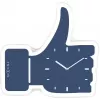 NeXtime orologio 5185bl Mini Thumbs Up, 20,5x21, da parete, blu/argento