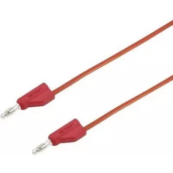 VOLTCRAFT Cavo di prova [connettore maschio 4 mm - connettore maschio 4 mm] 2 m rosso MSB-300 (MSB-300-2-Rot)