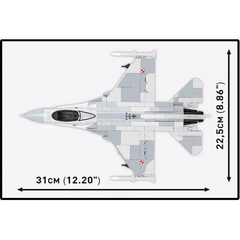 Set da costruzione Cobi F-16C Fighting Falcon – 463 pezzi, kit modello in scala