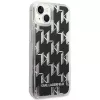 Karl Lagerfeld KLHCP14MLMNMK iPhone 14 Plus 6.7 custodia rigida nero / nero Liquid Glitter Monogram