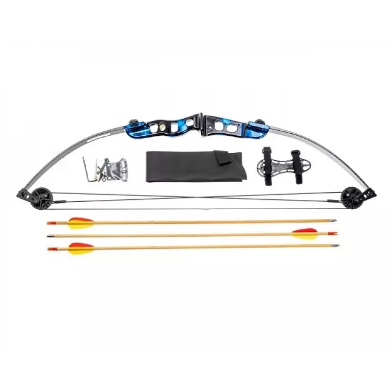 Poe Lang EK Firestar CO-014UCB3 arco compound, 25 lbs, blu carbonio