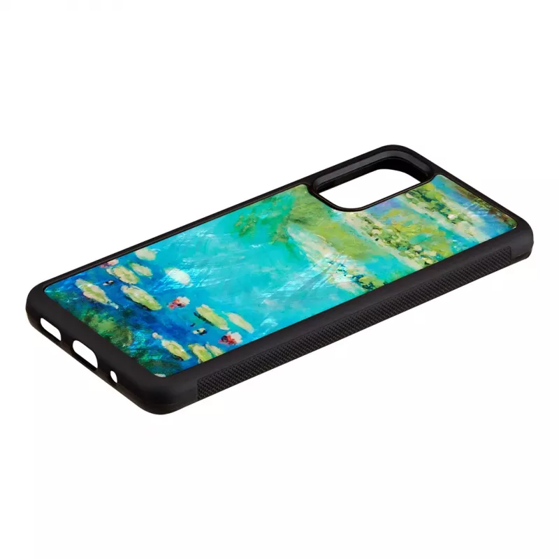 Custodia protettiva iKins per Samsung Galaxy S20 — design nero Water Lilies
