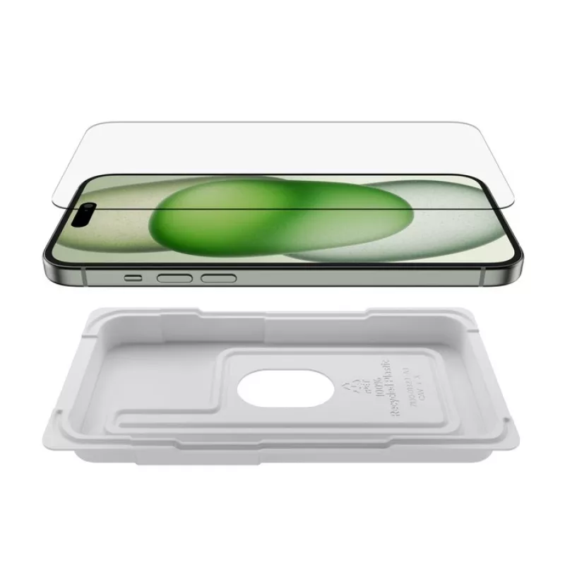 Protezione schermo Belkin ScreenForce per iPhone 16 Plus antibatterica vetro temperato