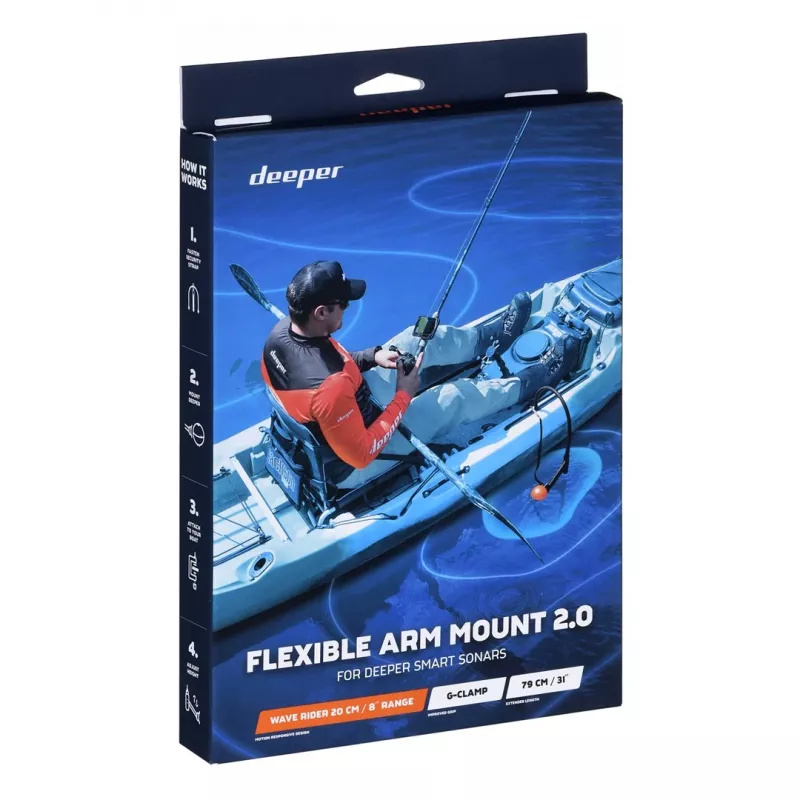 Deeper Flex Arm 2.0 Active Supporto Radar Nero