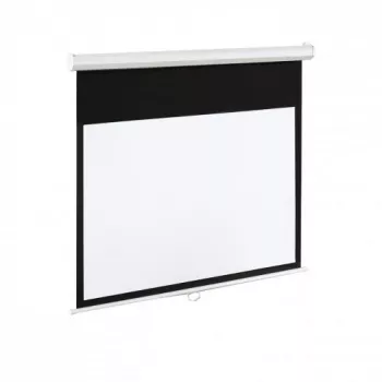 Schermo elettrico 100 16:9 150 322x187 bianco opaco con telecomando