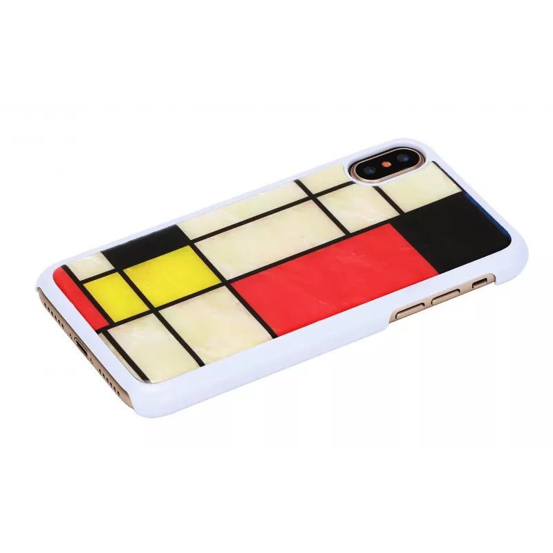 iKins Mondrian custodia per iPhone XS/X, bianca, K1624H