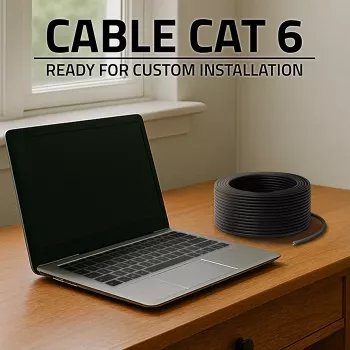 Cavo patch Ethernet QOLTEC CAT6 UTP, 50 m, nero