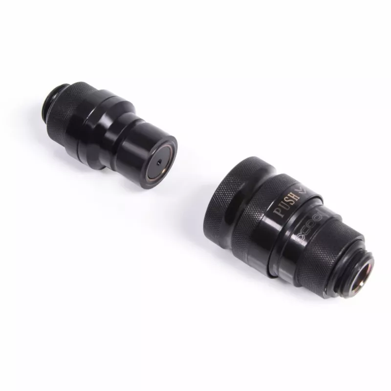 Eiszapfen set raccordi a sgancio rapido G1/4 AG - Deep Black (nero (opaco))