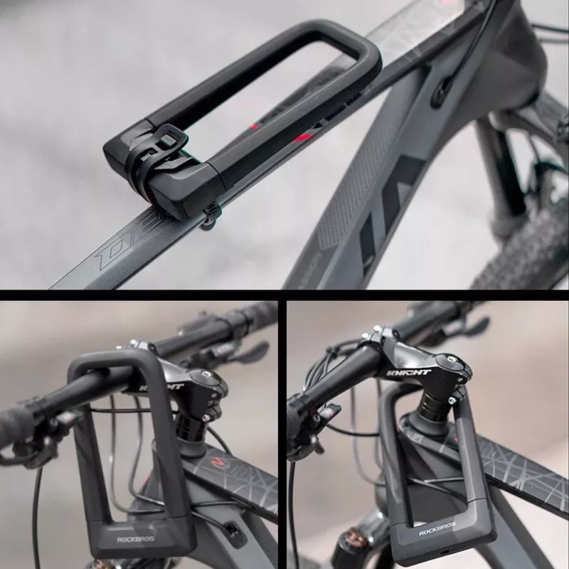 Rockbros RKS626-BKU-lock Lucchetto per bici, nero
