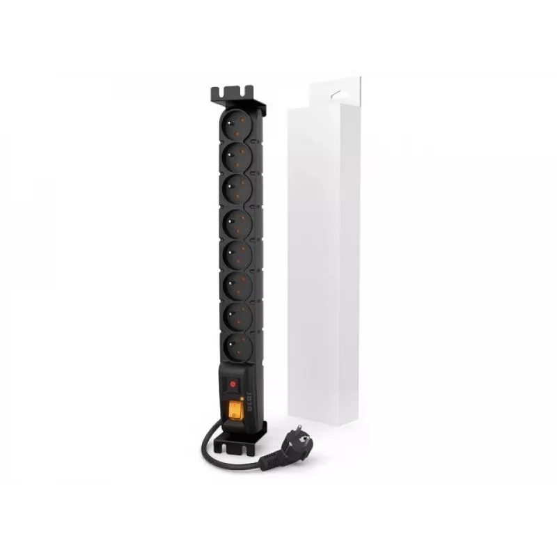 HSK Data ACAR S8 FA protezione da sovratensione per rack 19 pollici, 8x 230V, 3m, nero