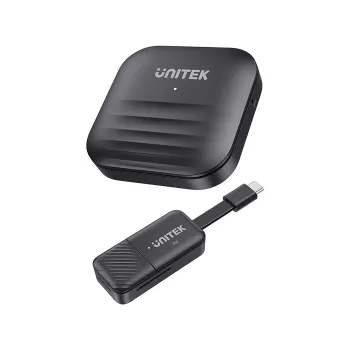 Unitek V1184A01 extender AV, trasmettitore e ricevitore HDMI wireless, fino a 50 m, nero