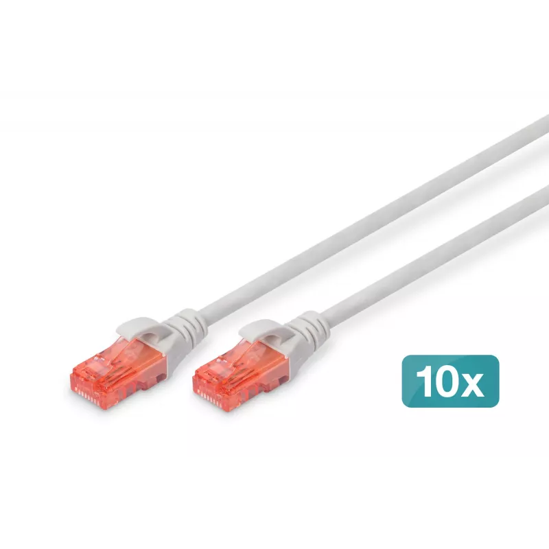 Patch Cord Digitus CAT 6 U/UTP LSZH 0,5 m 10 pz.
