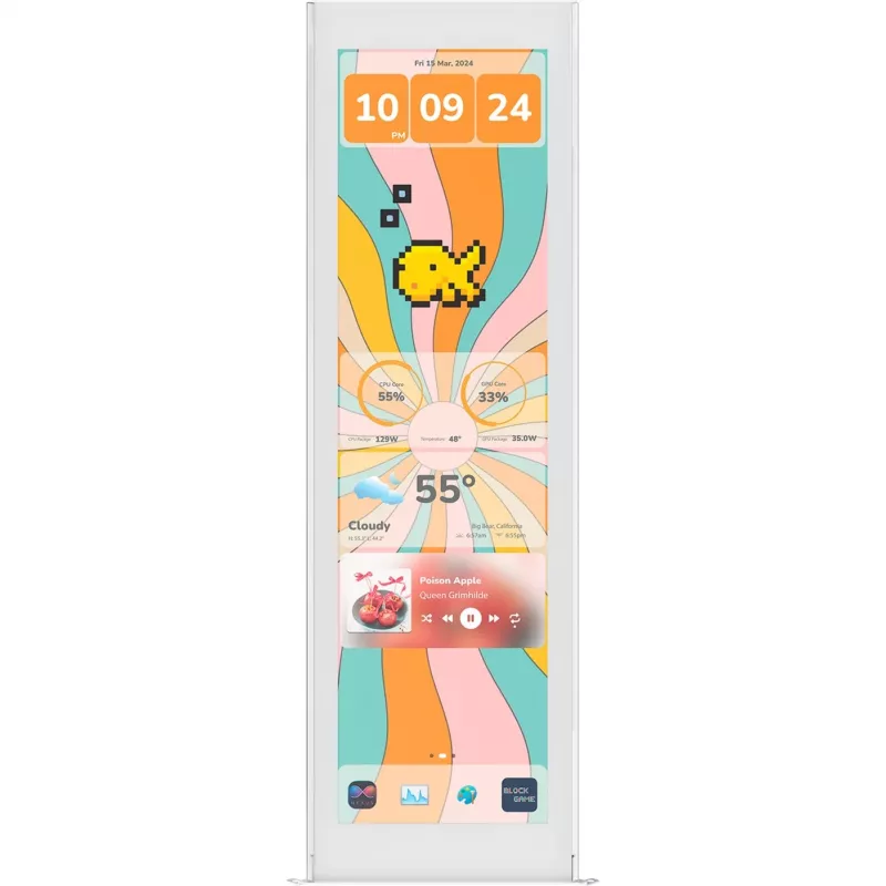 HYTE Y70 Touch Display Upgrade Snow White, touchscreen da 36,8 cm (14,5"), bianco