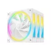 DeepCool FL12R WH 3-in-1 Reverse 120 mm ventole per case, 3 pezzi, 500-2150 giri/min, 93,45 m³/h, cuscinetto a dinamica dei fluidi, PWM a 4 pin, 33,9 dB, bianche