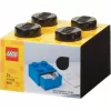 Cassetto da scrivania LEGO 4, scatola contenitore nera, con stud