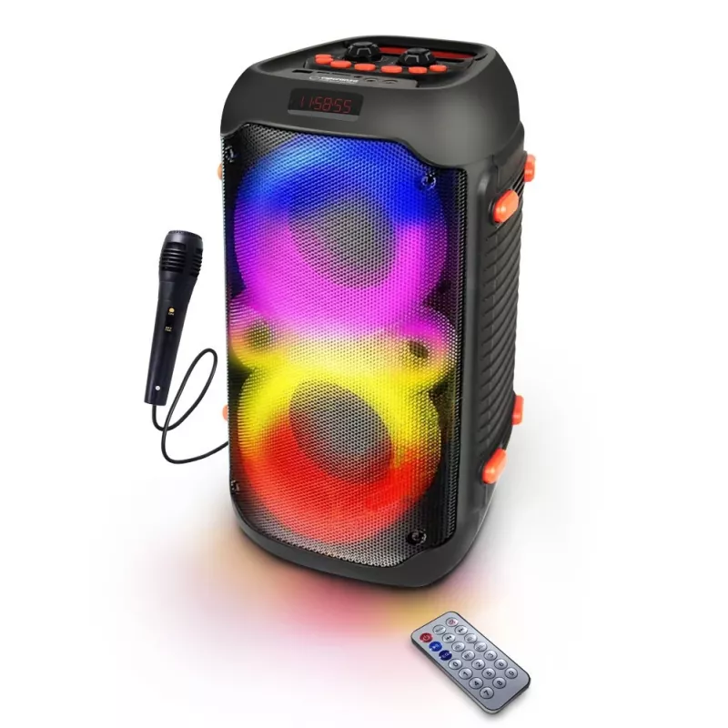 Esperanza EP156 BT FM LED RGB diffusore KARAOKE nero 20W