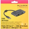 DeLOCK - adattatore video esterno - VL101 - USB-C 3.1 - HDMI - grigio - Retail (62991)