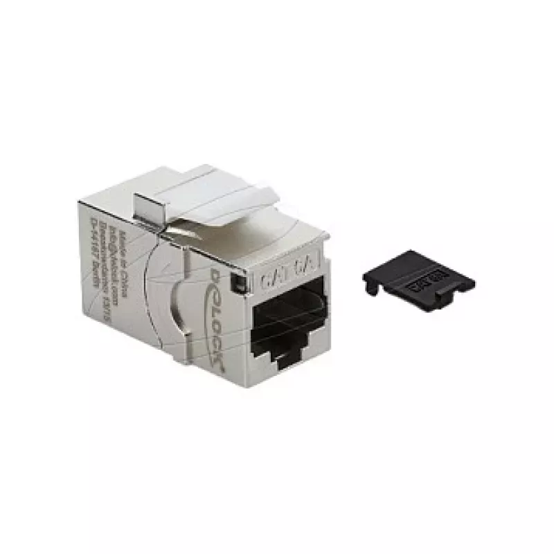 Modulo Keystone per patch panel DELOCK RJ45 Cat.6A con tappo a vite, blu