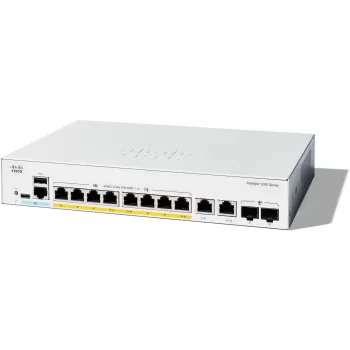 CISCO Catalyst 1200 Switch 8 porte / PoE+ con budget di potenza 120W / 2 uplink 1G SFP (C1200-8FP-2G)