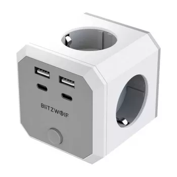 BlitzWolf BW-EC2 Power Cube 8-in-1 (4xAC / 2 x USB-A / 2 x USB-C)