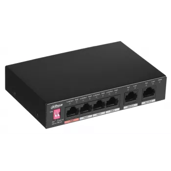 Dahua Technology PFS3006-4ET-60 switch unmanaged L2 Fast Ethernet (10/100) Power over Ethernet (PoE) nero