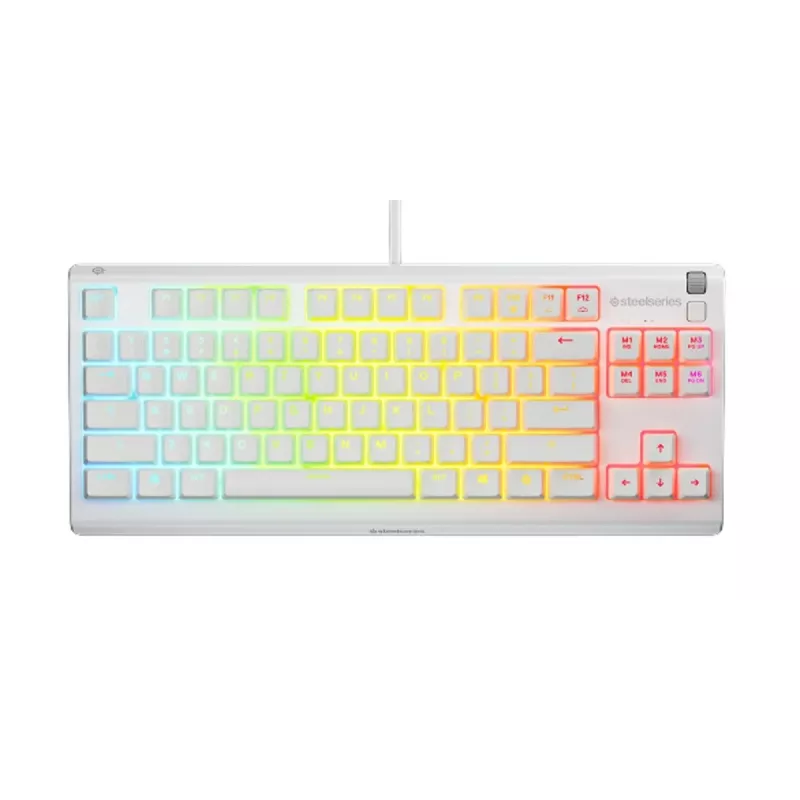 Tastiera SteelSeries Apex 3 TKL US, bianco