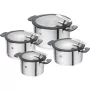 ZWILLING SIMPLIFY 66870-004-0 set di pentole acciaio inox 4 pz. argento nero