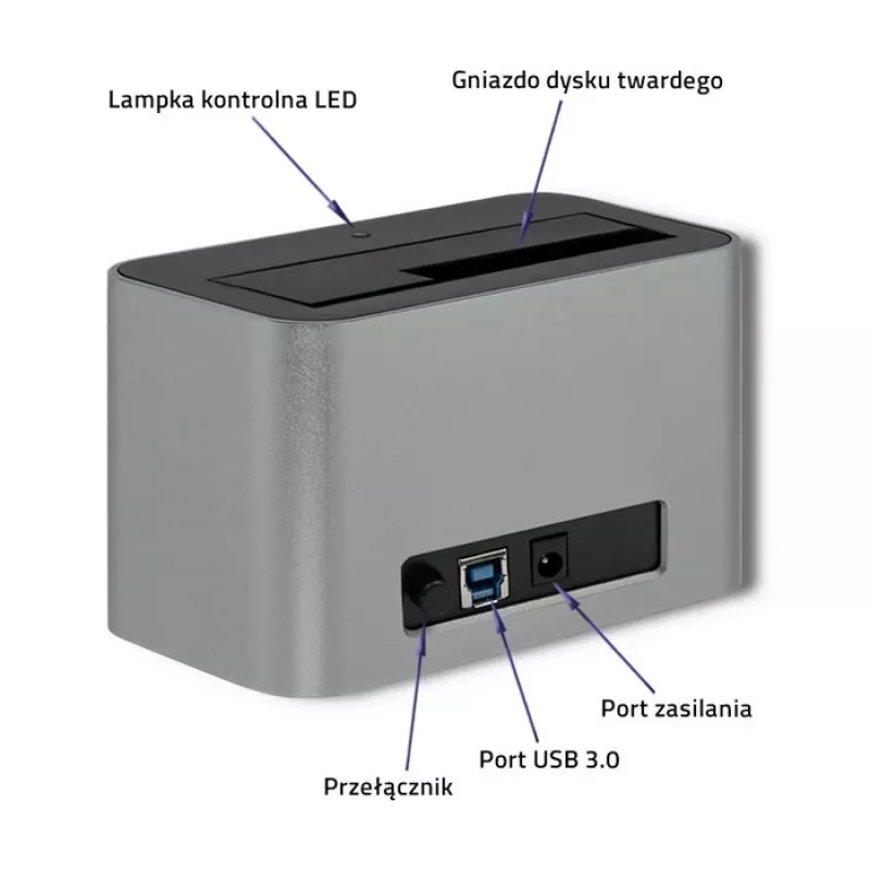 Docking station Qoltec 5315 HDD/SSD | 2.5/3.5 SATA | USB 3.0