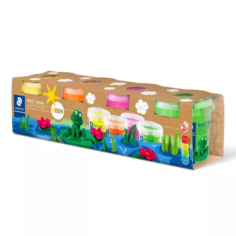 Pasta modellabile Staedtler 813F SLE — colori neon verde, arancione, rosa, giallo, 1 pezzo