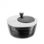Centrifuga per insalata GEFU Rotare con manico a manovella, capacità 3 L, corpo in plastica, nero/bianco, lavabile in lavastoviglie