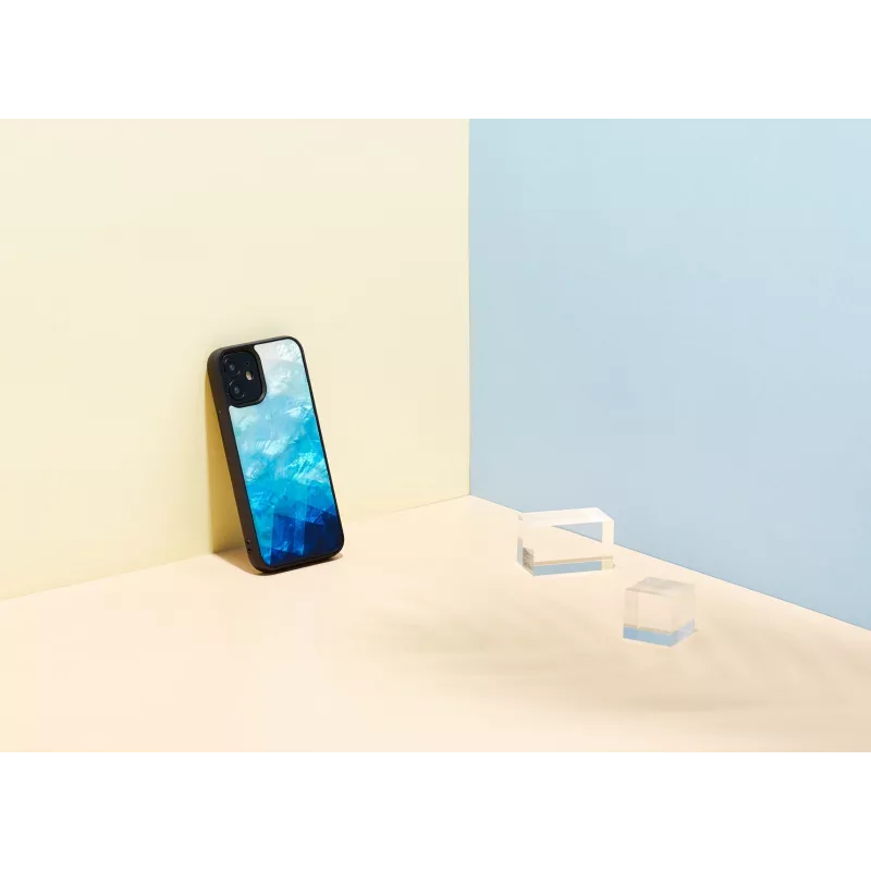 Custodia protettiva iKins per Apple iPhone 12 mini — blue lake con dettagli neri