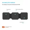 Caricabatterie pieghevole wireless FIXED FIXFLE-SA-BK 3-in-1 per Samsung — caricabatterie portatile compatto per telefono, auricolari, dispositivi indossabili