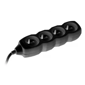 Tracer PowerCord prolunga, 4 prese, 3 m, nero