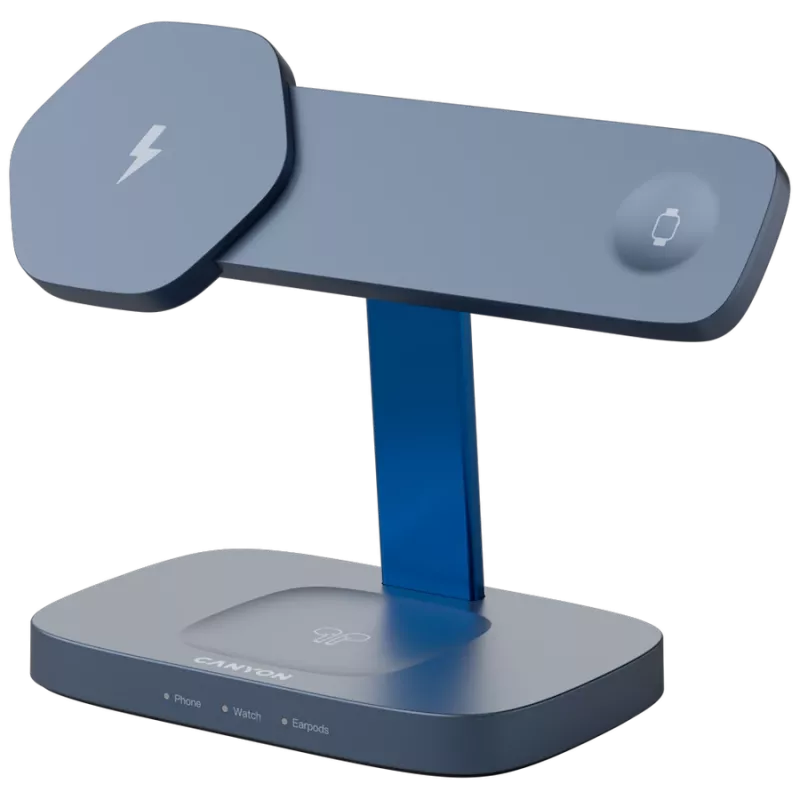 Stazione di ricarica wireless CANYON WCS-310 Canyon grigio scuro – caricabatterie verticale compatibile Qi