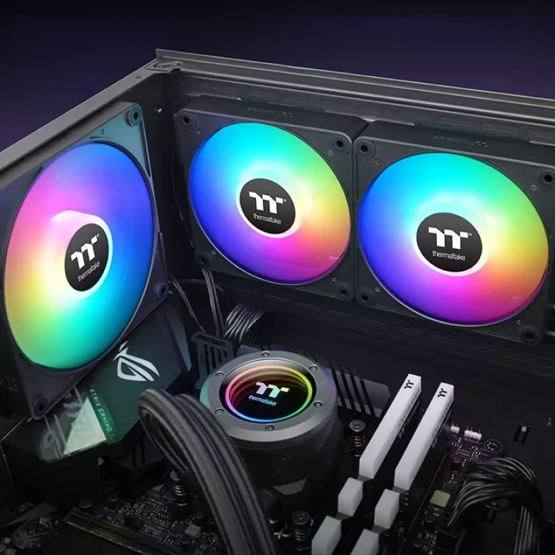 Ventola Thermaltake CT140 EX ARGB Sync 14 cm cuscinetto idraulico nera